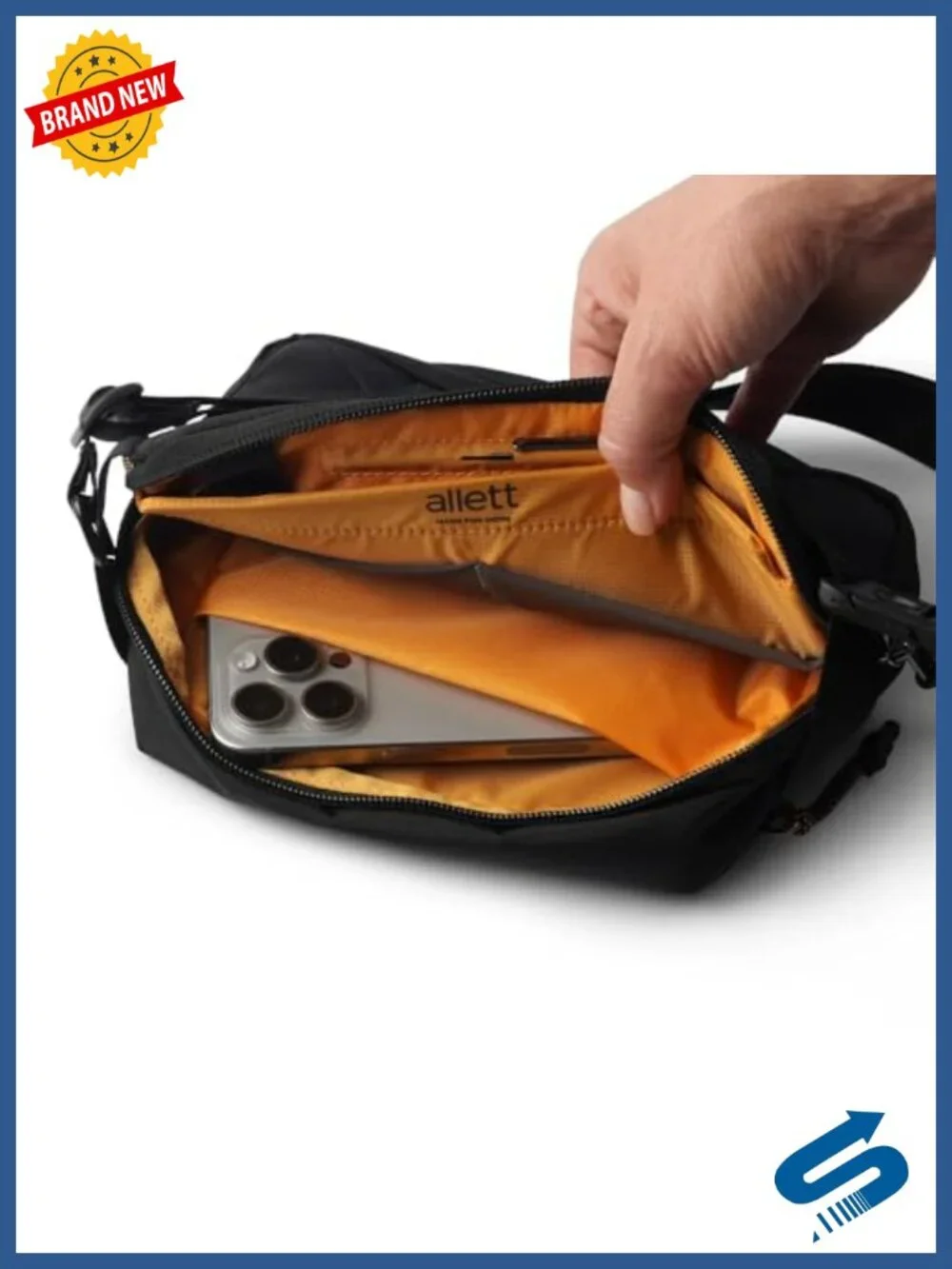 Daily Mini Sling Bag - Recycled Nylon Crossbody or Hip Pack, Water-Resistant